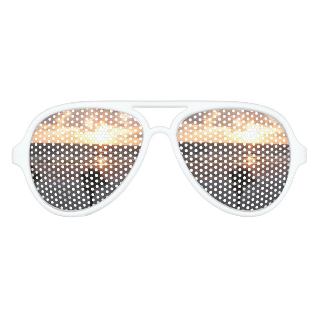 Florida Palm Tree Sunrise Partybrille (Vorderseite)