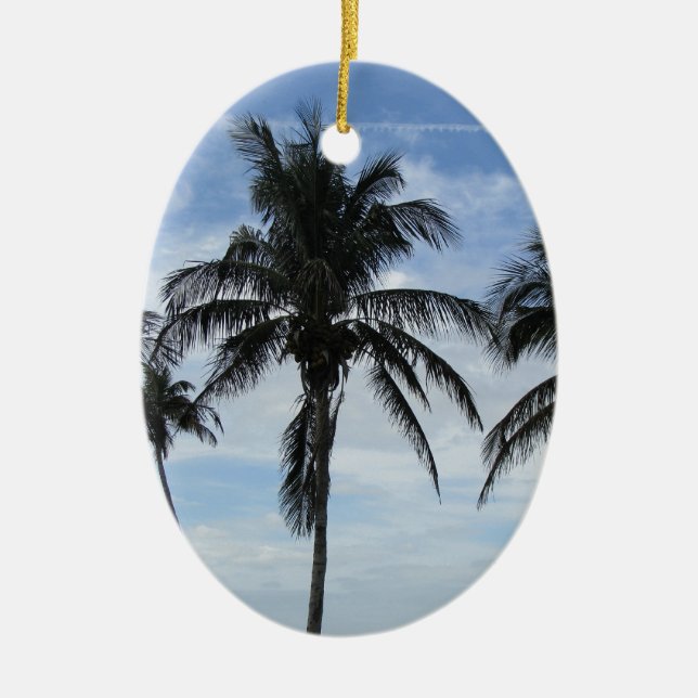 Florida-Palmen Keramik Ornament (Vorne)