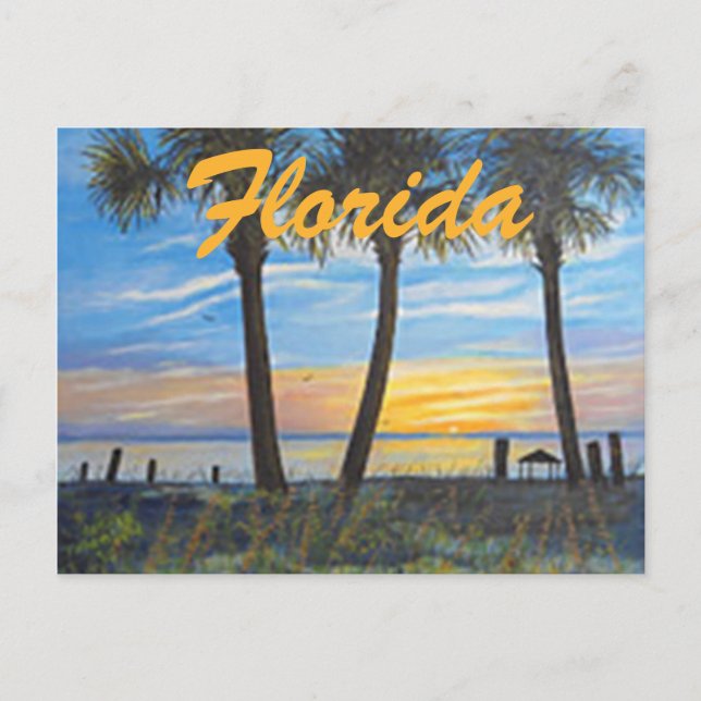 "FLORIDA PALMS SPRING BREAK POSTCARD " POSTKARTE (Vorderseite)