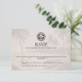 Florida Passport Wedding RSVP Karte