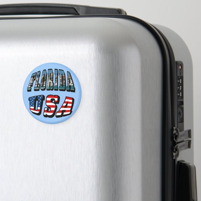 Florida Picture und USA Flag Text Magnet (In Situ (Gepäck))