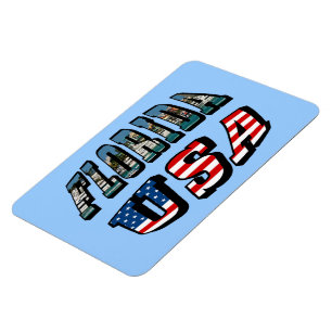 Florida Picture und USA Flag Text Magnet