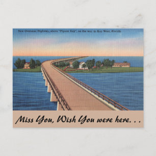 Florida, Pigeon Key, Overseas Highway Postkarte