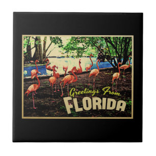 Florida Pink Flamingos Fliese