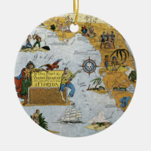 Florida Pirate Keramik Ornament