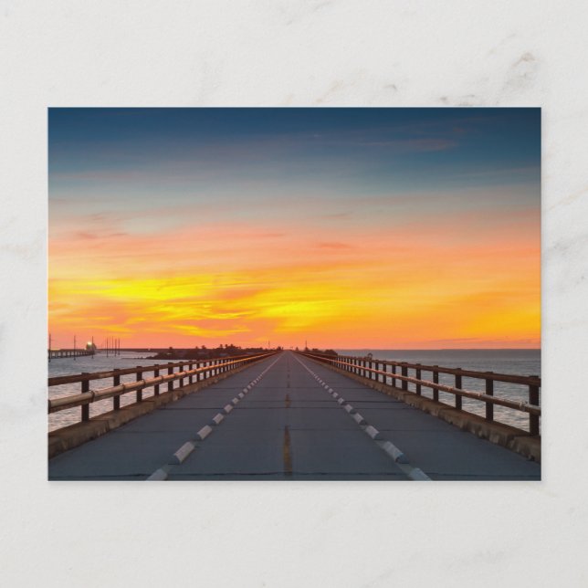 Florida - Postkarte der Sieben-Mile-Brücke (Vorderseite)