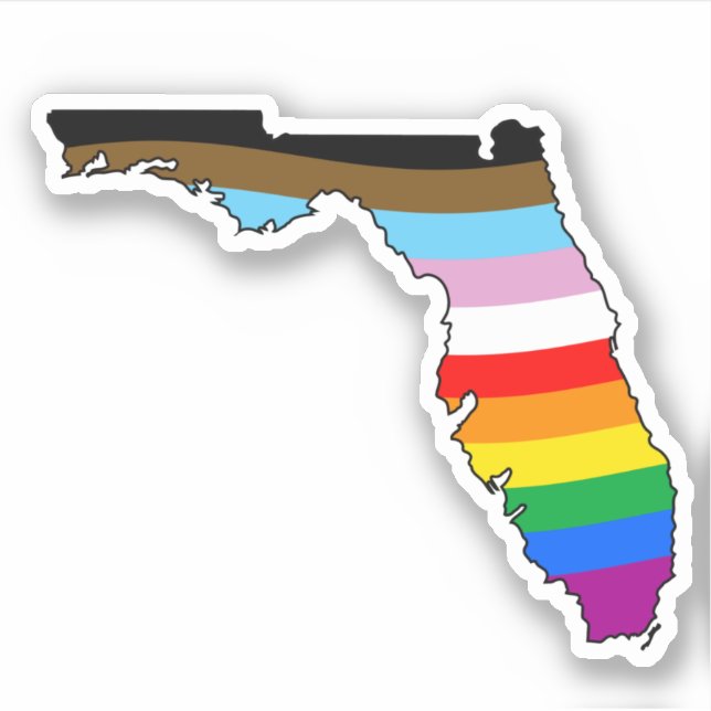 Florida Progress Pride Aufkleber (Vorderseite)