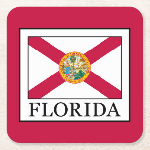 Florida Rechteckiger Pappuntersetzer