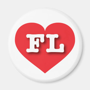 Florida Red Heart - I Liebe FL Magnet