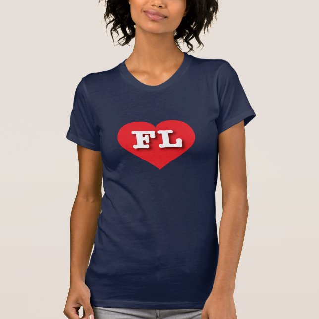 Florida Red Heart - I Liebe FL T-Shirt (Vorderseite)