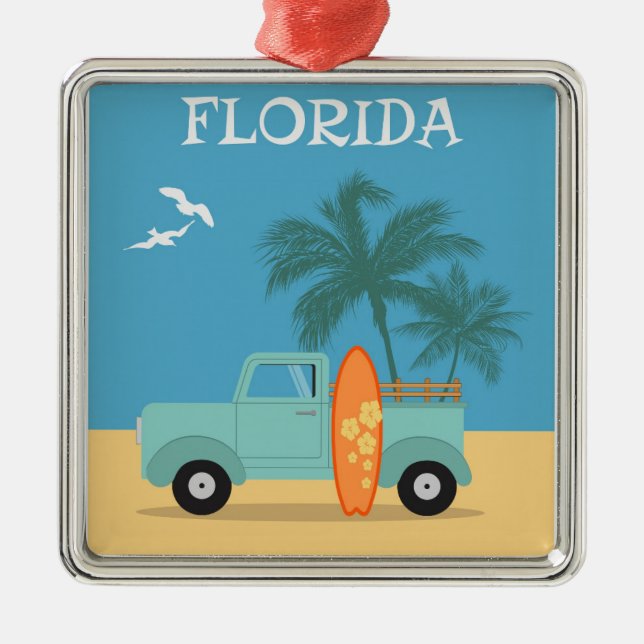 Florida: Reisemöglichkeiten Ornament Aus Metall (Vorne)