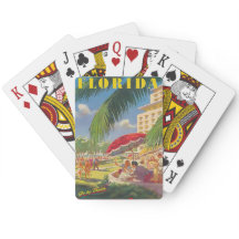 Florida-Reiseplakat Klassische Spielkarten