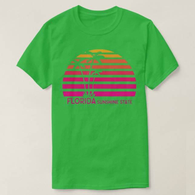 Florida Retro Color Sunset T-Shirt (Design vorne)