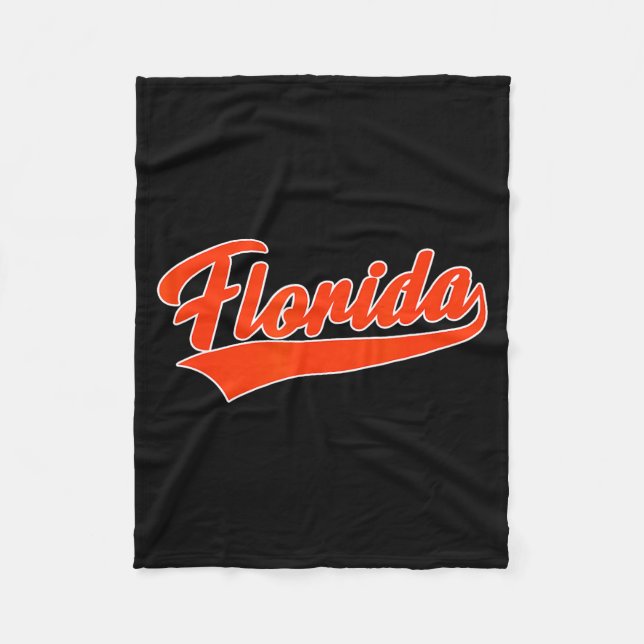Florida - Retro-Design - Klassiker Fleecedecke (Vorderseite)