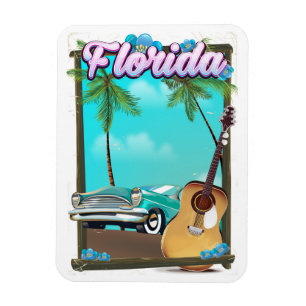 Florida Retro Reiseplakat Magnet