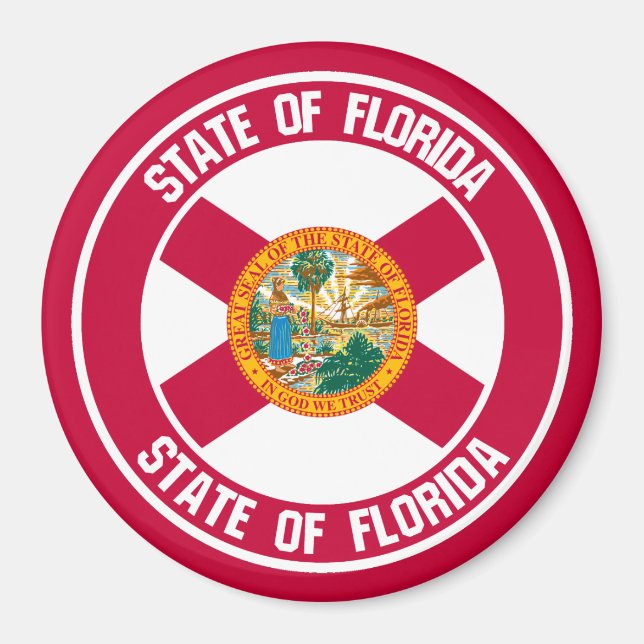 Florida Round Emblem Magnet (Vorne)