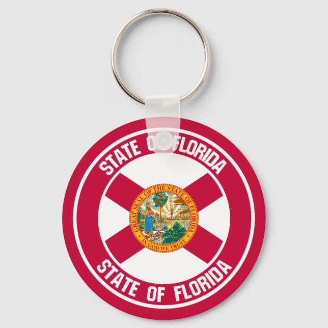 Florida Round Emblem Schlüsselanhänger (Vorderseite)
