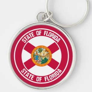 Florida Round Emblem Schlüsselanhänger