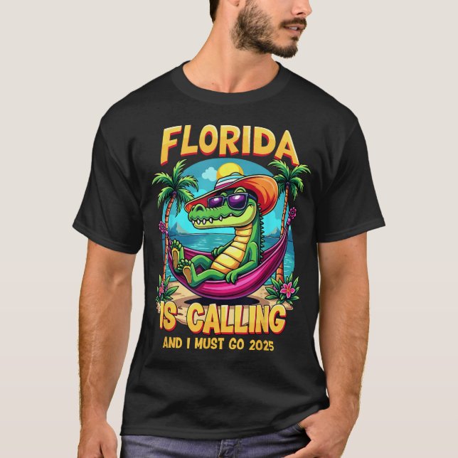 Florida ruft an und ich muss 2025 die Sommerwoben  T-Shirt (Vorderseite)