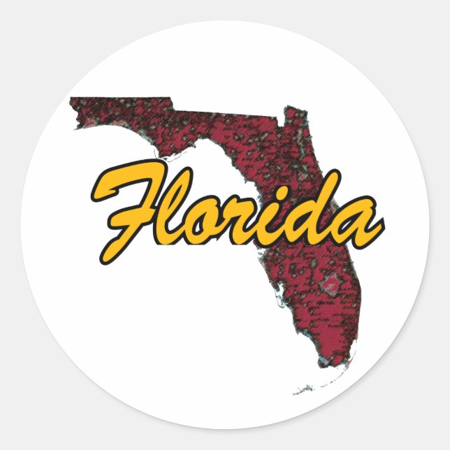 Florida Runder Aufkleber (Vorderseite)