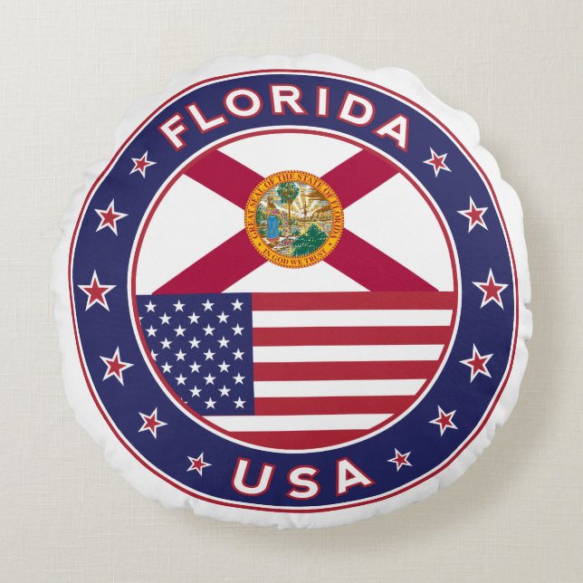 Florida Rundes Kissen (Vorderseite)