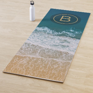 Florida Sandy Beach Türkise Sea Golden Monogram Yogamatte
