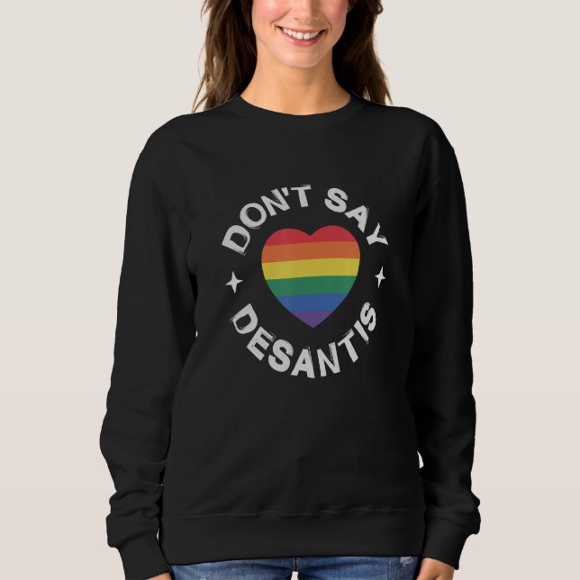 Florida Say Gay LGBT Pride Anti DeSantis Don't Say Sweatshirt (Vorderseite)