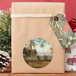 Florida Scene, Kunstmalerei, Runder Aufkleber