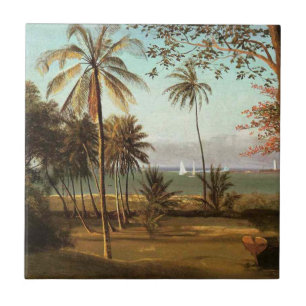 Florida Scene von Albert Bierstadt Fliese