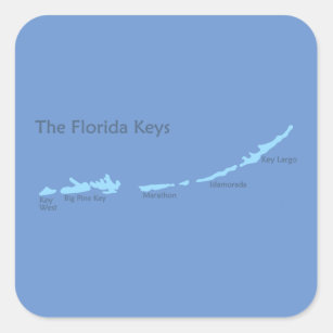 Florida-Schlüssel Quadratischer Aufkleber