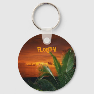 FLORIDA! schöner Florida-Sonnenuntergang, Palme Schlüsselanhänger
