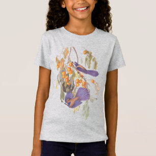 Florida Scrub Jay Audubon Birds on Orange Tree T-Shirt