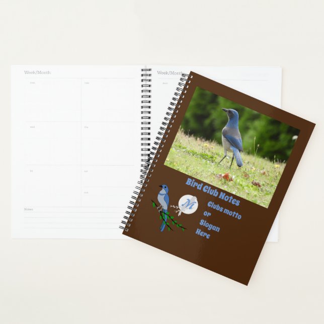 Florida Scrub Jay Bird Club Monogram Foto Planer (Anzeige)