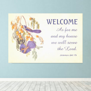 Florida Scrub Jay Birds und Verse Doormat Leinwanddruck