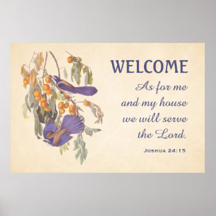 Florida Scrub Jay Birds und Verse Doormat Poster