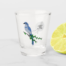 Florida Scrub Jay Monogram Schnapsglas