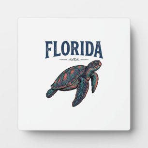 Florida-Seeschildkröte Vintage-Stich Grafik_1 Fotoplatte