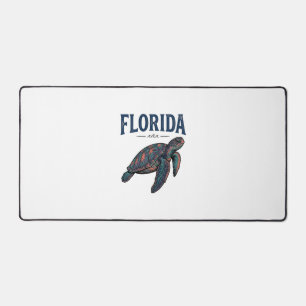 Florida-Seeschildkröte Vintage-Stich Grafik_1 Schreibtischunterlage