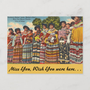 Florida, Seminoles Ft. Myers Postkarte