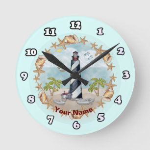 Florida Shells Leuchtturm Uhr