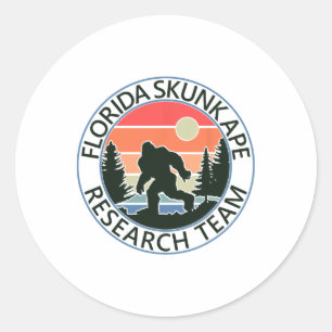 Florida Skunk Ape Research Team Spaß Camping Wande Runder Aufkleber