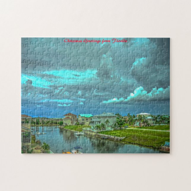 Florida Skyscape.Christmas Grüße Puzzle (Horizontal)