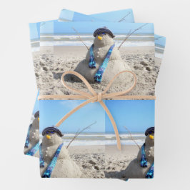 Florida Snowman - Papierfolien Geschenkpapier Set