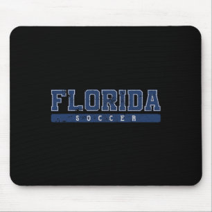 Florida Soccer Blue Vintage Text Mousepad