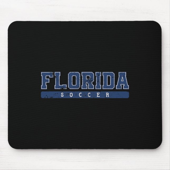 Florida Soccer Blue Vintage Text  Mousepad (Vorne)