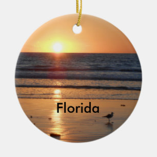 Florida-Sonnenaufgang-Weihnachtsverzierung Keramikornament