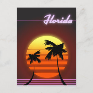 Florida-Sonnenuntergang 1984 Poster Postkarte