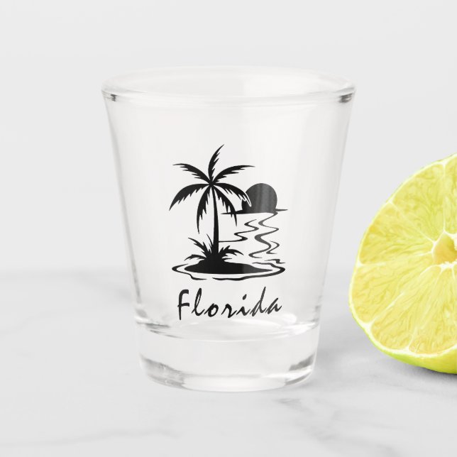 Florida Sonnenuntergang Schnapsglas (Vorderseite)