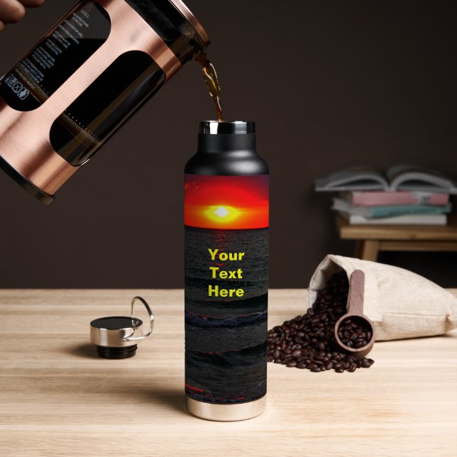 Florida-Sonnenuntergang Trinkflasche (Kaffee (gedreht))