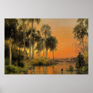 Florida-Sonnenuntergang von Hermann Herzog Poster